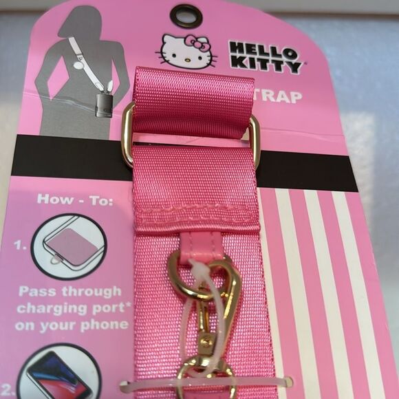 Hello Kitty Sanrio Phone Holder Pink Travel Strap With Coin Zip Purse - Picture 7 of 16